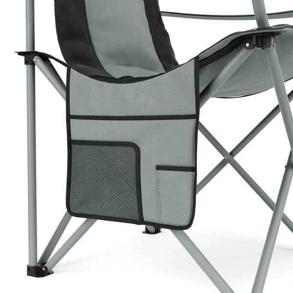 Chaise de camping CORA, gris/noir