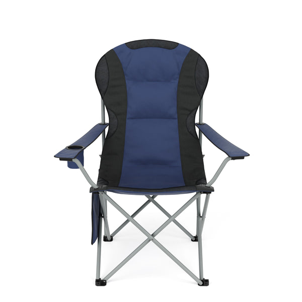 Chaise de camping CORA, bleu/noir