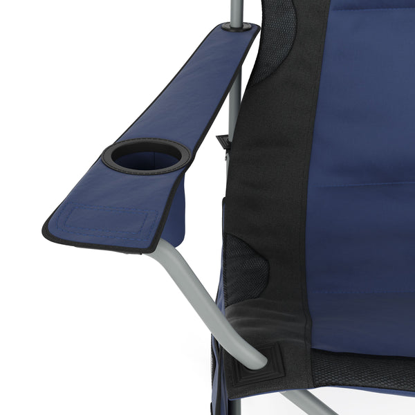 Chaise de camping CORA, bleu/noir