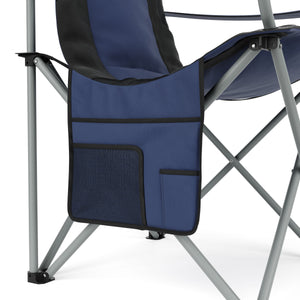 Chaise de camping CORA, bleu/noir