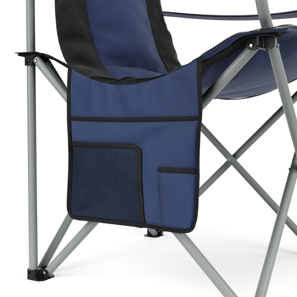 Chaise de camping CORA, bleu/noir
