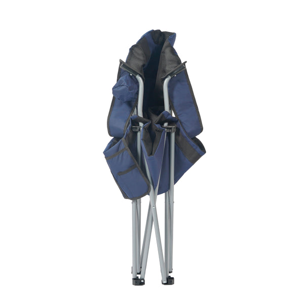 Chaise de camping CORA, bleu/noir