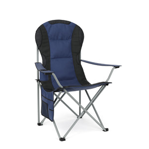Chaise de camping CORA, bleu/noir