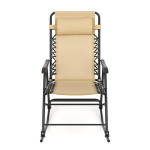 Campingstuhl Schaukelstuhl ADELAIDE klappbar beige