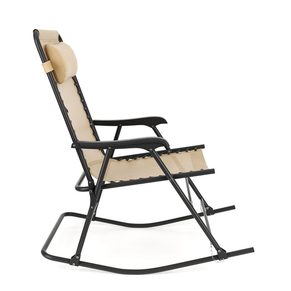 Campingstuhl Schaukelstuhl ADELAIDE klappbar beige