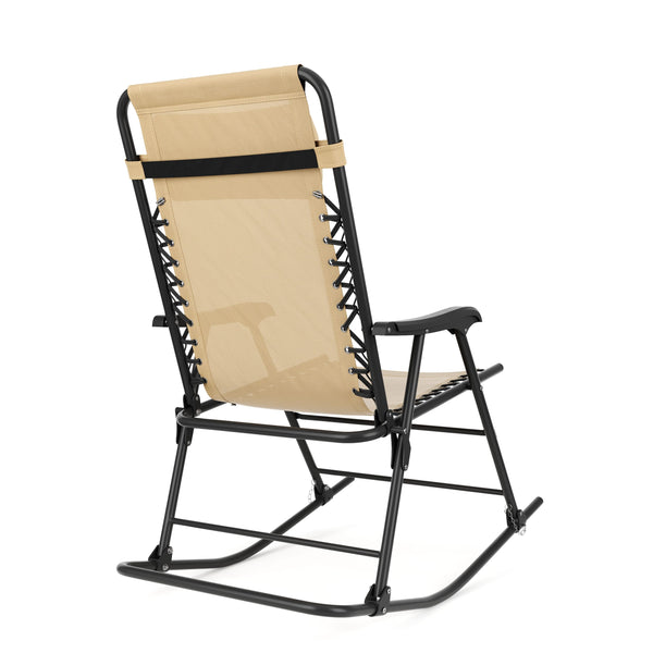 Campingstuhl Schaukelstuhl ADELAIDE klappbar beige