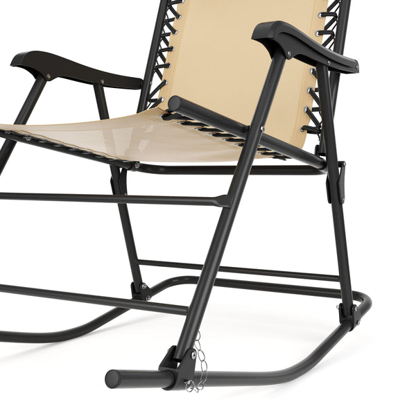 Campingstuhl Schaukelstuhl ADELAIDE klappbar beige