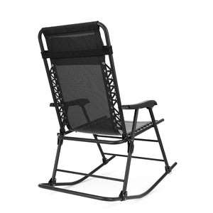 Campingstuhl Schaukelstuhl ADELAIDE klappbar schwarz
