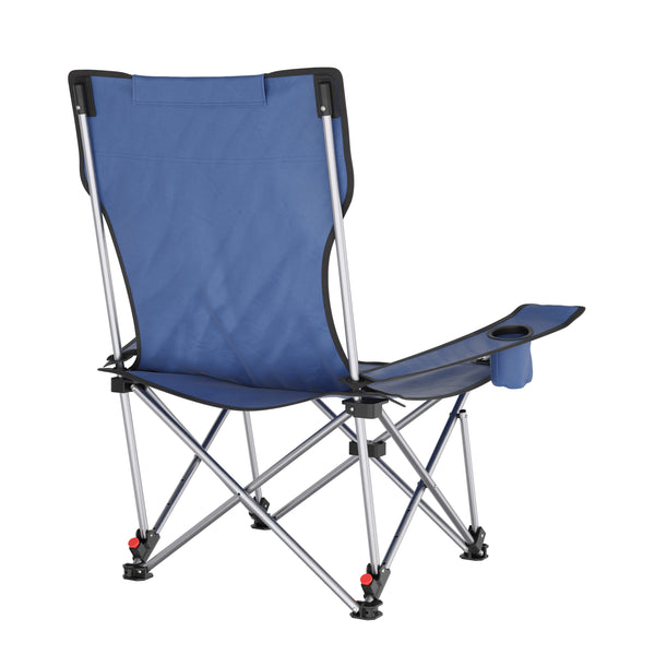 Campingstuhl faltbar ZENDER mit Beinauflage blau