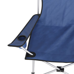 Campingstuhl faltbar ZENDER mit Beinauflage blau