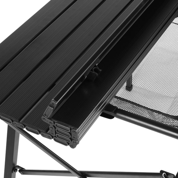 Campingtisch klappbar DOLF 90 x 51 cm schwarz