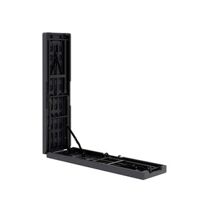 Campingtisch Garnitur klappbar 180 cm Holzoptik schwarz