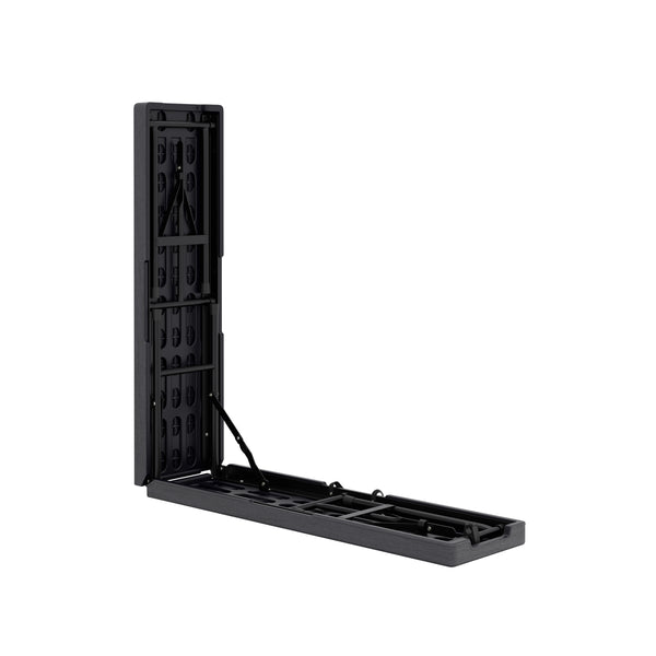 Campingtisch Garnitur klappbar 180 cm Holzoptik schwarz