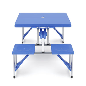 Campingtisch Garnitur klappbar 85 cm blau