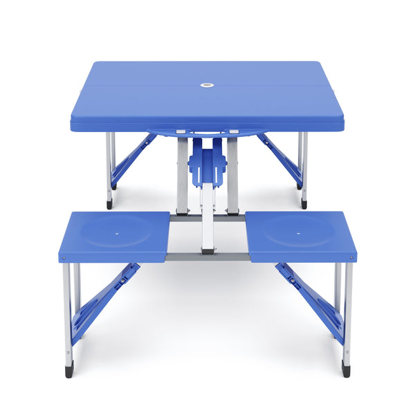 Campingtisch Garnitur klappbar 85 cm blau