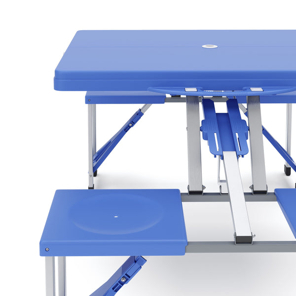Campingtisch Garnitur klappbar 85 cm blau