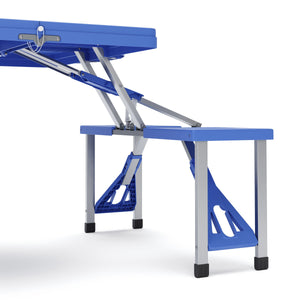 Campingtisch Garnitur klappbar 85 cm blau