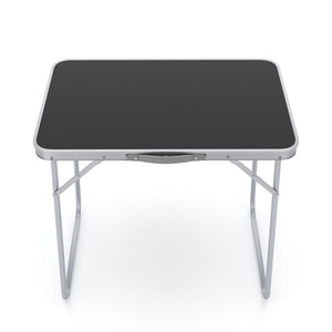 Tavolo da campeggio pieghevole 70 x 50 cm nero
