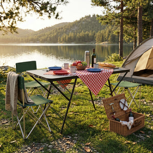 Campingtisch klappbar RAST 120 x 60 cm schwarz