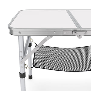 Campingtisch klappbar WILLY 2-fach höhenverstellbar 60 x 40 cm weiss