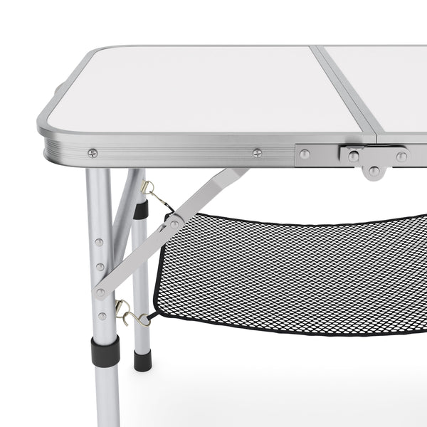 Campingtisch klappbar WILLY 2-fach höhenverstellbar 60 x 40 cm weiss