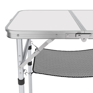 Campingtisch klappbar WILLY 3-fach höhenverstellbar 60 x 40 cm weiss