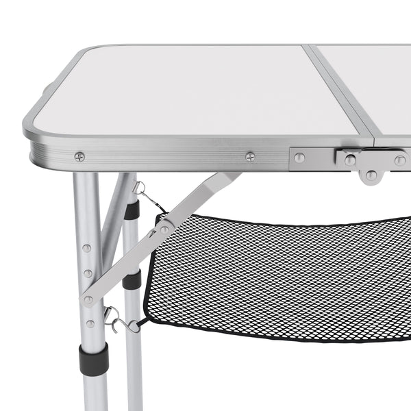 Campingtisch klappbar WILLY 3-fach höhenverstellbar 60 x 40 cm weiss