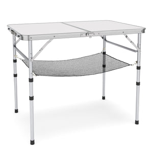 Campingtisch klappbar WILLY höhenverstellbar 90 x 60 cm weiss