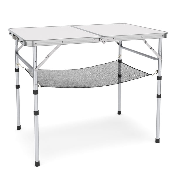 Campingtisch klappbar WILLY höhenverstellbar 90 x 60 cm weiss