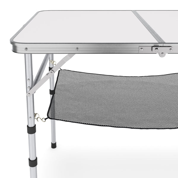 Campingtisch klappbar WILLY höhenverstellbar 90 x 60 cm weiss