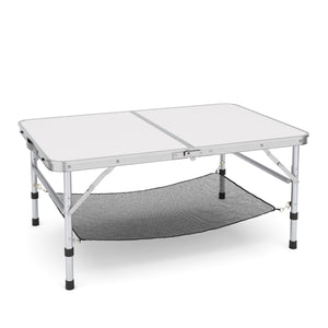 Campingtisch klappbar WILLY höhenverstellbar 90 x 60 cm weiss