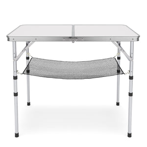 Campingtisch klappbar WILLY höhenverstellbar 90 x 60 cm weiss