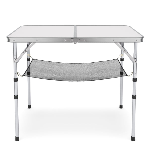 Campingtisch klappbar WILLY höhenverstellbar 90 x 60 cm weiss