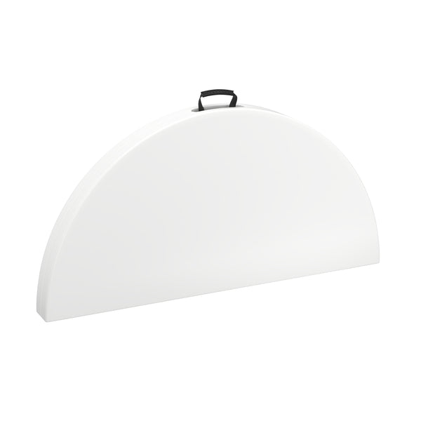 Campingtisch klappbar rund 122 x 74 cm weiss