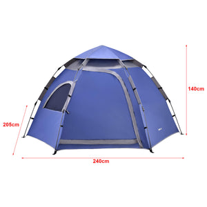 Tente de camping Nybro Pop Up Dome 240x205x140cm Bleue 