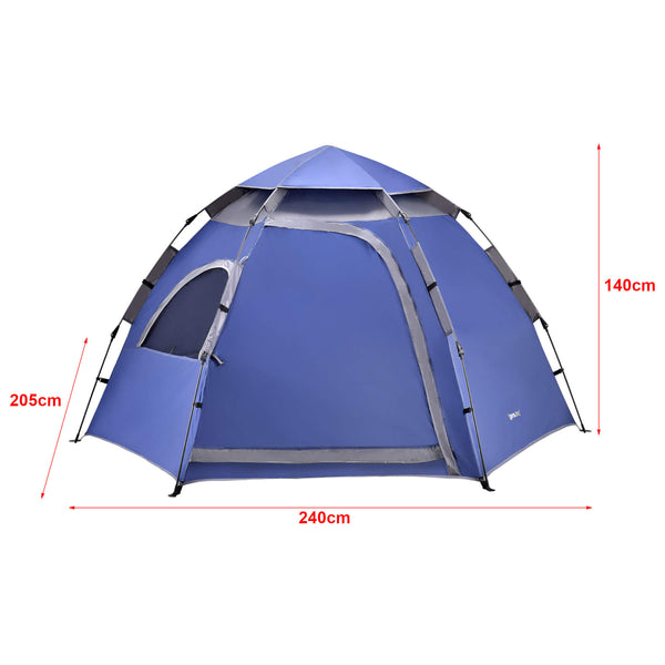 Tente de camping Nybro Pop Up Dome 240x205x140cm Bleue 