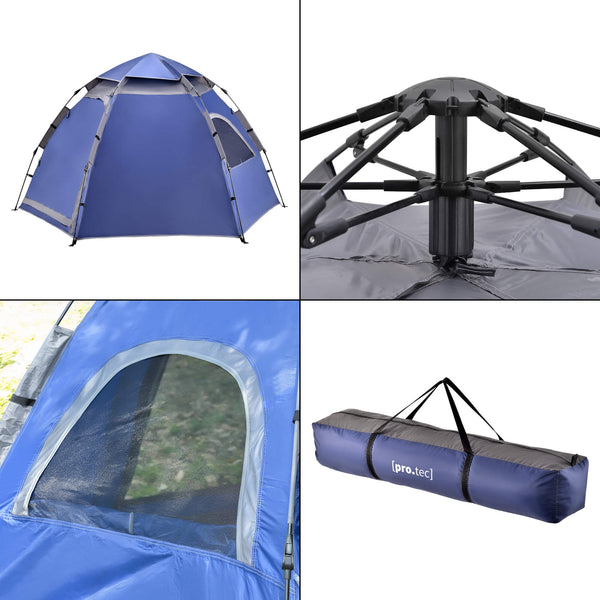 Tente de camping Nybro Pop Up Dome 240x205x140cm Bleue 