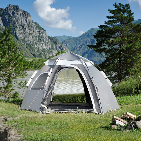Tente de camping Nybro Pop Up Dome 240x205x140cm Grise