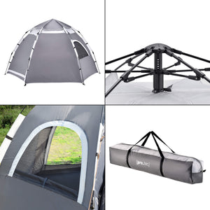 Tente de camping Nybro Pop Up Dome 240x205x140cm Grise