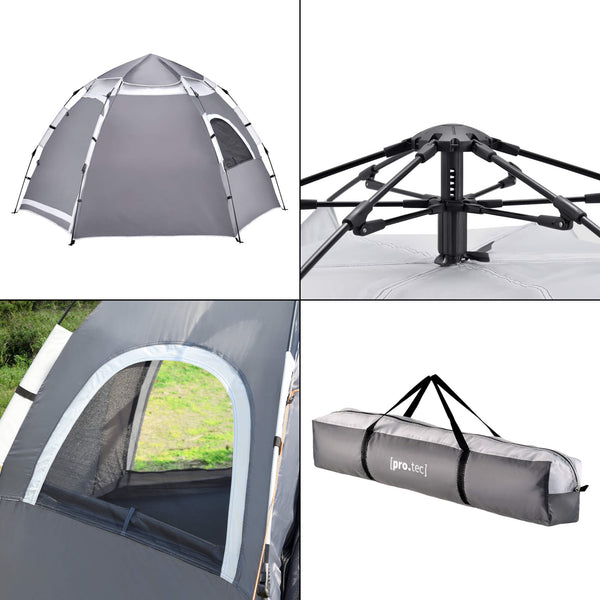 Tente de camping Nybro Pop Up Dome 240x205x140cm Grise