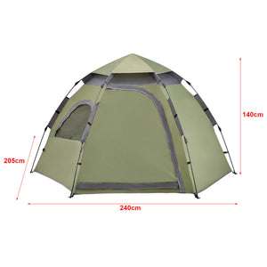 Tente de camping Nybro Pop Up Dome 240x205x140cm Verte