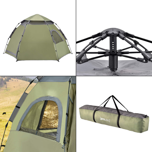 Tente de camping Nybro Pop Up Dome 240x205x140cm Verte