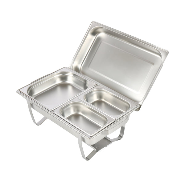 Chafing Dish Speisewärmer Edelstahl 1 x 4L + 2 x 1.8L