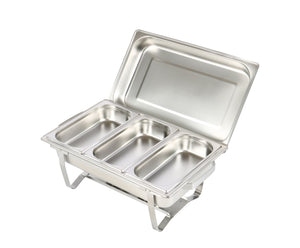 Chafing Dish Speisewärmer Edelstahl 3 x 2.5L