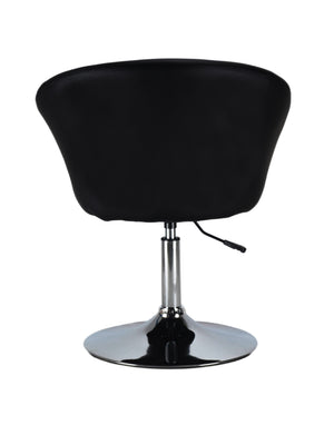 Black club chairs in a set of 2
