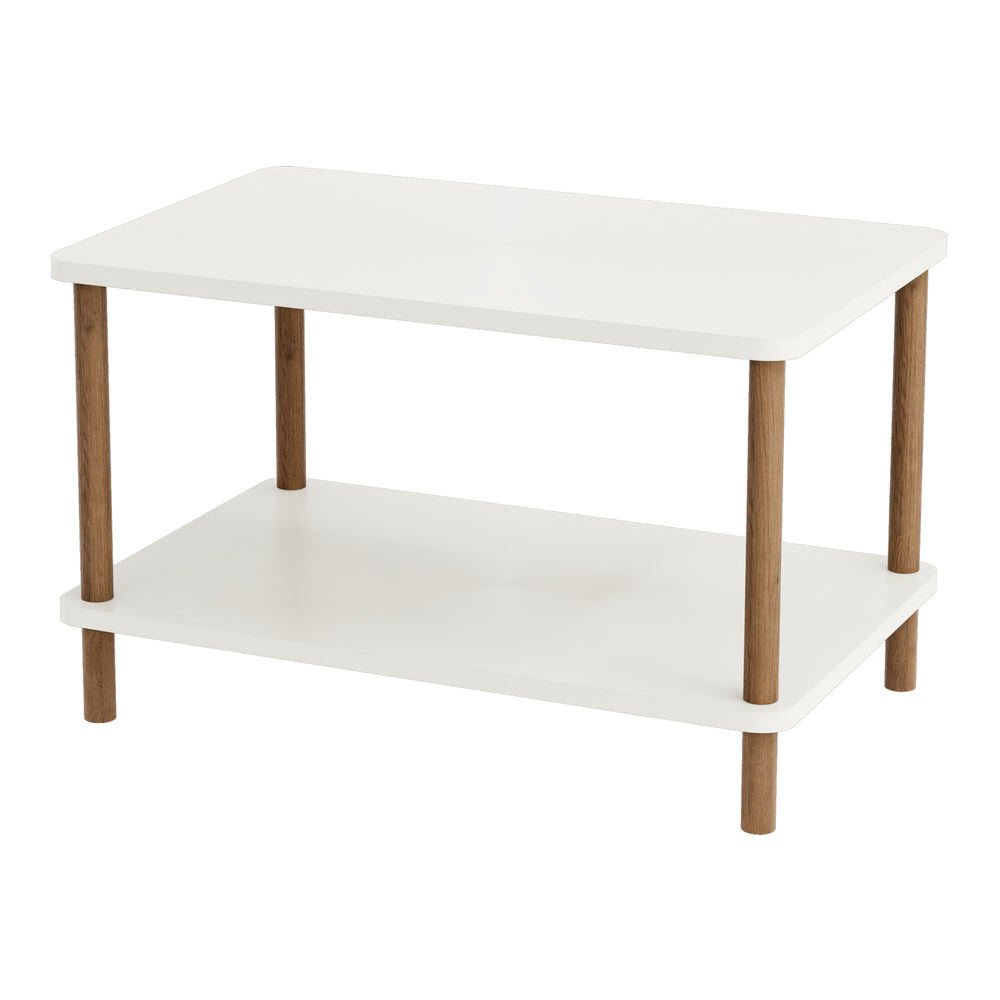 Couchtisch Jelling Rechteckig 43x70x44cm Weiss