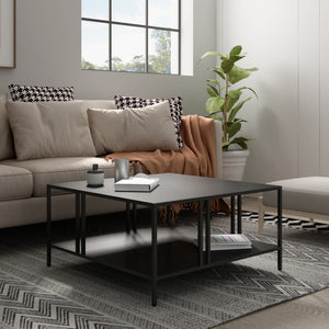 Tavolino Kumlinge 40x80x80 cm Nero