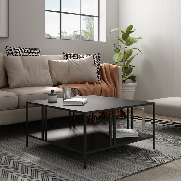 Tavolino Kumlinge 40x80x80 cm Nero