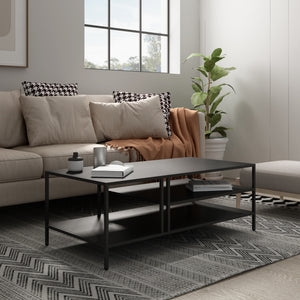Couchtisch Kumlinge 40x110x55cm Schwarz