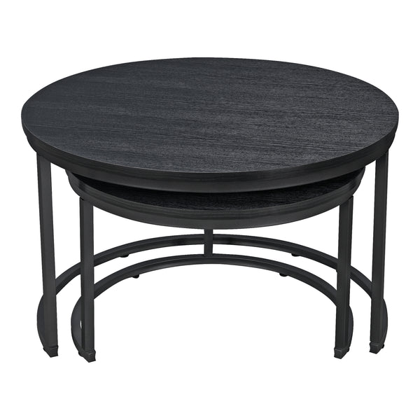 Ensemble de 2 tables basses rondes Christchurch, noires
